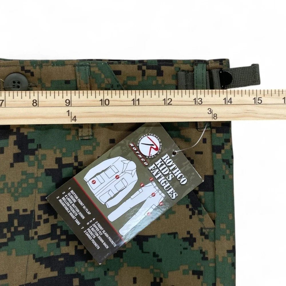 Rothco‎ Camouflage Pants Kids Size Medium BDU Army Woodland Digital Camo NWT